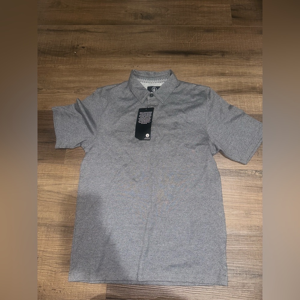 Volcom Boy’s Charcoal polo Shirt NWT